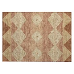 Machine Washable Indoor/Outdoor Chantille ACN2545 Orange 1'8" x 2'6" Rug