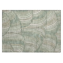 Machine Washable Indoor/Outdoor Chantille ACN2546 Green 1'8" x 2'6" Rug