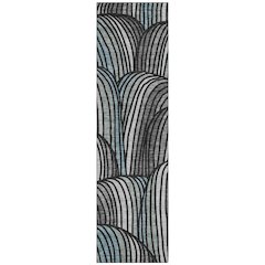 Machine Washable Indoor/Outdoor Chantille ACN2546 Black 2'3" x 7'6" Runner Rug