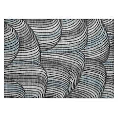Machine Washable Indoor/Outdoor Chantille ACN2546 Black 1'8" x 2'6" Rug