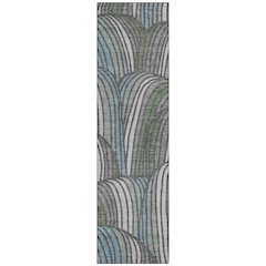 Machine Washable Indoor/Outdoor Chantille ACN2546 Gray 2'3" x 7'6" Runner Rug