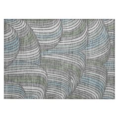 Machine Washable Indoor/Outdoor Chantille ACN2546 Gray 1'8" x 2'6" Rug