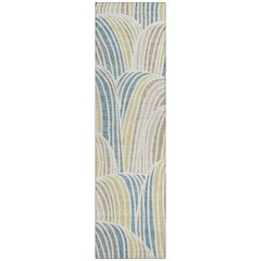 Machine Washable Indoor/Outdoor Chantille ACN2546 Ivory 2'3" x 7'6" Runner Rug