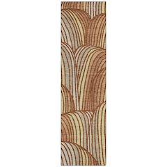 Machine Washable Indoor/Outdoor Chantille ACN2546 Orange 2'3" x 7'6" Runner Rug