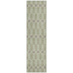 Machine Washable Indoor/Outdoor Chantille ACN2547 Green 2'3" x 7'6" Runner Rug