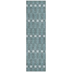 Machine Washable Indoor/Outdoor Chantille ACN2547 Teal 2'3" x 7'6" Runner Rug