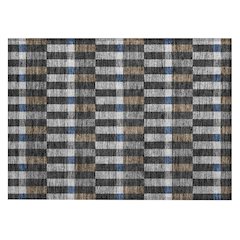 Machine Washable Indoor/Outdoor Chantille ACN2548 Black 1'8" x 2'6" Rug