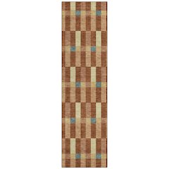 Machine Washable Indoor/Outdoor Chantille ACN2548 Orange 2'3" x 7'6" Runner Rug
