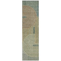 Machine Washable Indoor/Outdoor Chantille ACN2549 Green 2'3" x 7'6" Runner Rug
