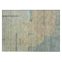 Machine Washable Indoor/Outdoor Chantille ACN2549 Green 1'8" x 2'6" Rug