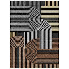 Machine Washable Indoor/Outdoor Chantille ACN2549 Black 2'6" x 3'10" Rug