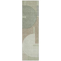 Machine Washable Indoor/Outdoor Chantille ACN2549 Green 2'3" x 7'6" Runner Rug