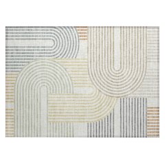 Machine Washable Indoor/Outdoor Chantille ACN2549 Ivory 1'8" x 2'6" Rug