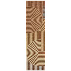 Machine Washable Indoor/Outdoor Chantille ACN2549 Orange 2'3" x 7'6" Runner Rug