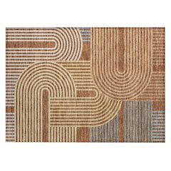 Machine Washable Indoor/Outdoor Chantille ACN2549 Orange 1'8" x 2'6" Rug