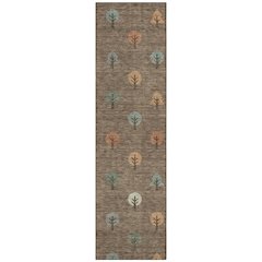 Machine Washable Indoor/Outdoor Chantille ACN2550 Brown 2'3" x 7'6" Runner Rug