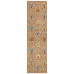 Machine Washable Indoor/Outdoor Chantille ACN2550 Orange 2'3" x 7'6" Runner Rug