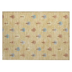 Machine Washable Indoor/Outdoor Chantille ACN2550 Gold 1'8" x 2'6" Rug