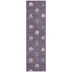 Machine Washable Indoor/Outdoor Chantille ACN2550 Purple 2'3" x 7'6" Runner Rug
