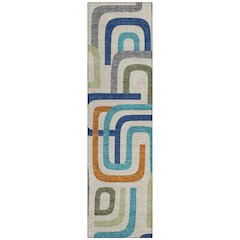 Machine Washable Indoor/Outdoor Chantille ACN2551 Brown 2'3" x 7'6" Runner Rug