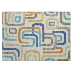 Machine Washable Indoor/Outdoor Chantille ACN2551 Brown 1'8" x 2'6" Rug