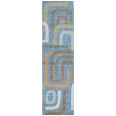 Machine Washable Indoor/Outdoor Chantille ACN2551 Blue 2'3" x 7'6" Runner Rug