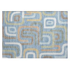 Machine Washable Indoor/Outdoor Chantille ACN2551 Blue 1'8" x 2'6" Rug