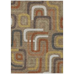 Machine Washable Indoor/Outdoor Chantille ACN2551 Brown 2'6" x 3'10" Rug