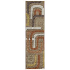 Machine Washable Indoor/Outdoor Chantille ACN2551 Brown 2'3" x 7'6" Runner Rug