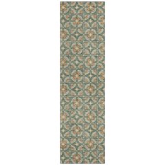 Machine Washable Indoor/Outdoor Chantille ACN2552 Green 2'3" x 7'6" Runner Rug