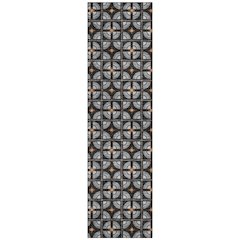 Machine Washable Indoor/Outdoor Chantille ACN2552 Black 2'3" x 7'6" Runner Rug