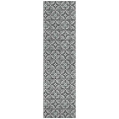 Machine Washable Indoor/Outdoor Chantille ACN2552 Gray 2'3" x 7'6" Runner Rug
