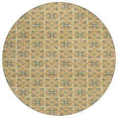 Machine Washable Indoor/Outdoor Chantille ACN2552 Gold 8' x 8' Round Rug