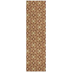 Machine Washable Indoor/Outdoor Chantille ACN2552 Orange 2'3" x 7'6" Runner Rug