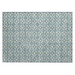 Machine Washable Indoor/Outdoor Chantille ACN2552 Teal 1'8" x 2'6" Rug