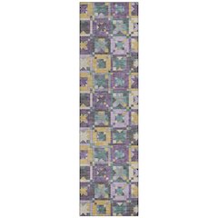 Machine Washable Indoor/Outdoor Chantille ACN2553 Purple 2'3" x 7'6" Runner Rug