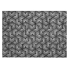 Machine Washable Indoor/Outdoor Chantille ACN2554 Black 1'8" x 2'6" Rug