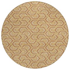 Machine Washable Indoor/Outdoor Chantille ACN2554 Gold 8' x 8' Round Rug