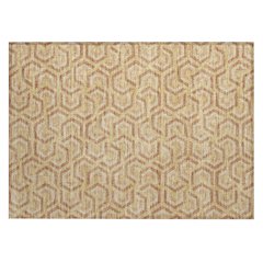 Machine Washable Indoor/Outdoor Chantille ACN2554 Gold 1'8" x 2'6" Rug