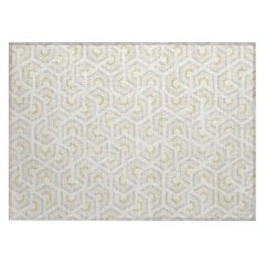 Machine Washable Indoor/Outdoor Chantille ACN2554 Ivory 1'8" x 2'6" Rug