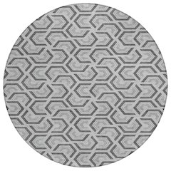 Machine Washable Indoor/Outdoor Chantille ACN2554 Gray 8' x 8' Round Rug