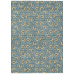 Machine Washable Indoor/Outdoor Chantille ACN2554 Teal 2'6" x 3'10" Rug