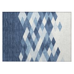 Machine Washable Indoor/Outdoor Chantille ACN2555 Blue 1'8" x 2'6" Rug