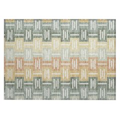 Machine Washable Indoor/Outdoor Chantille ACN2556 Green 1'8" x 2'6" Rug