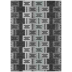 Machine Washable Indoor/Outdoor Chantille ACN2556 Black 2'6" x 3'10" Rug