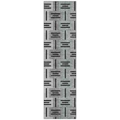 Machine Washable Indoor/Outdoor Chantille ACN2556 Black 2'3" x 7'6" Runner Rug