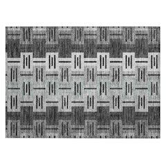 Machine Washable Indoor/Outdoor Chantille ACN2556 Black 1'8" x 2'6" Rug
