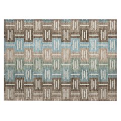 Machine Washable Indoor/Outdoor Chantille ACN2556 Brown 1'8" x 2'6" Rug