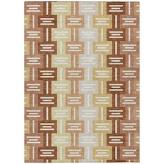Machine Washable Indoor/Outdoor Chantille ACN2556 Orange 2'6" x 3'10" Rug