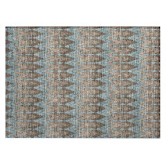 Machine Washable Indoor/Outdoor Chantille ACN2558 Brown 1'8" x 2'6" Rug